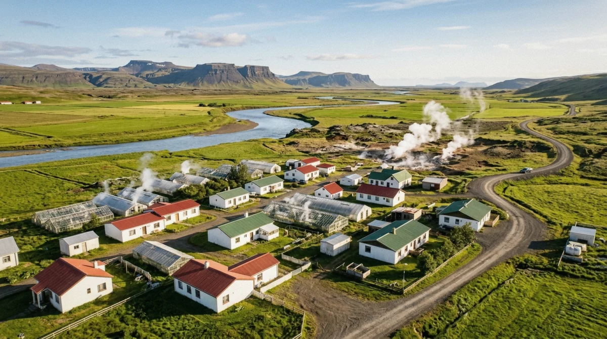 The view over the Golden Circle countryside near Skálholt, a base for staying close to Laugarás Lagoon in South Iceland